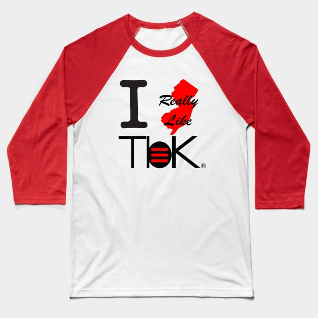 The Boardwalk Kings - I Heart TBK Logo Baseball T-Shirt by theboardwalkkings